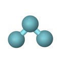 The molecular formula of ozone.