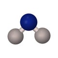 The molecular formula of water. H2O.