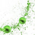 Molecular green glob structure Royalty Free Stock Photo