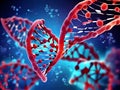 Molecular Marvels: DNA Double Helix and Intricate Cell Royalty Free Stock Photo