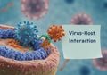 Molecular Mechanisms of Virus-Host Interaction: Cellular Entry, Replication, and Immune Evasion Royalty Free Stock Photo