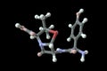 Molecular model of amoxicillin antibiotic, 3d illustration