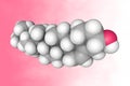 Molecular model of beta-sitosterol. Atoms are represented as spheres with conventional color coding: carbon grey Royalty Free Stock Photo