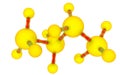 Molecular model of butane Royalty Free Stock Photo