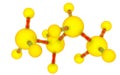 Molecular model of butane