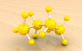 Molecular model of butane Royalty Free Stock Photo
