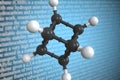 Molecular model of cubane, 3D rendering Royalty Free Stock Photo