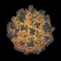 Molecular Model Of A Human Immunodeficiency Virus Type 1 Hiv-1 On Black Royalty Free Stock Photo