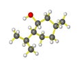 Molecular model of menthol