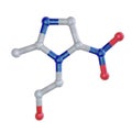 Molecular model of metronidazole