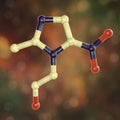 Molecular model of metronidazole