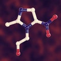 Molecular model of metronidazole