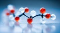 Molecular Structure Model with Red and. Royalty Free Stock Photo