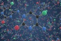 Flucytosine molecule. Ball-and-stick molecular model. Chemistry related 3d rendering