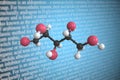 Arabinose scientific molecular model, 3D rendering Royalty Free Stock Photo