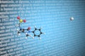 Molecular model of metamizole, 3D rendering