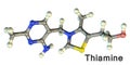 Molecular model of vitamin B1, thiamine