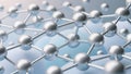 Molecular Network Structure, 3D Visualization of Chemical Bonds and Nanotechnology Connections Royalty Free Stock Photo
