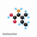 Molecular omposition and structure of Isoleucine, Ile, best for books and education