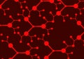 Molecular red background