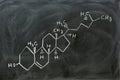 Molecular and structural formula of cholesterol Royalty Free Stock Photo