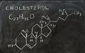 Molecular and structural formula of cholesterol Royalty Free Stock Photo