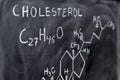 Molecular and structural formula of cholesterol Royalty Free Stock Photo