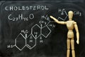 Molecular and structural formula of cholesterol Royalty Free Stock Photo