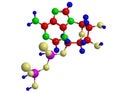 Molecular structure of adenosine diphosphate Royalty Free Stock Photo