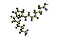 Molecular structure of alpha linolenic acid Royalty Free Stock Photo