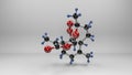 Artemisinin molecule 3D render image.