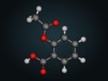 Molecular structure of aspirin Royalty Free Stock Photo