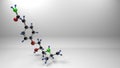 Atenolol molecule 3D illustration. Royalty Free Stock Photo