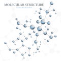 Molecular structure background Vector. Concept of biology or chemestry abstract