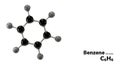 Molecular structure Benzene C6H6 Royalty Free Stock Photo