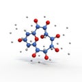 Molecular structure of a boron nitride cluster surrounded by hydrogen atoms Royalty Free Stock Photo