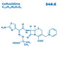 the molecular structure of ceftazidime