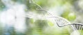 molecular structure and chain of dna on a green background closeup Royalty Free Stock Photo