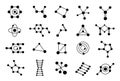 Molecular structure. Chemistry scientific research, biochemistry dna connect, symbols nanotechnology and microbiology