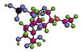 Molecular structure of Chondroitin sulfate,3D rendering Royalty Free Stock Photo