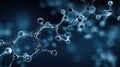 molecular structure dark blue background Royalty Free Stock Photo