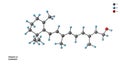 Molecular Structure Diagram of Vitamin-A C20H30O