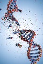 Molecular structure of DNA. 3D rendering.