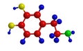 Molecular structure of dopamine