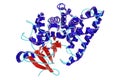 Molecular structure of enzyme nitric oxide reductase Royalty Free Stock Photo