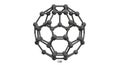 Molecular structure of a fullerene also known as a buckminsterfullerene or c60 Royalty Free Stock Photo