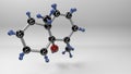 Geosmin molecule structure illustration. Royalty Free Stock Photo
