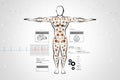 Molecular structure of human body Royalty Free Stock Photo