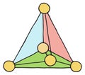 Molecular structure icon. Chemistry doodle. Science symbol