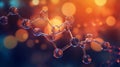 Molecular Structure Illuminated Against a Warm Background Royalty Free Stock Photo